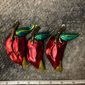 Colorful Metal Chili Pepper Ornaments